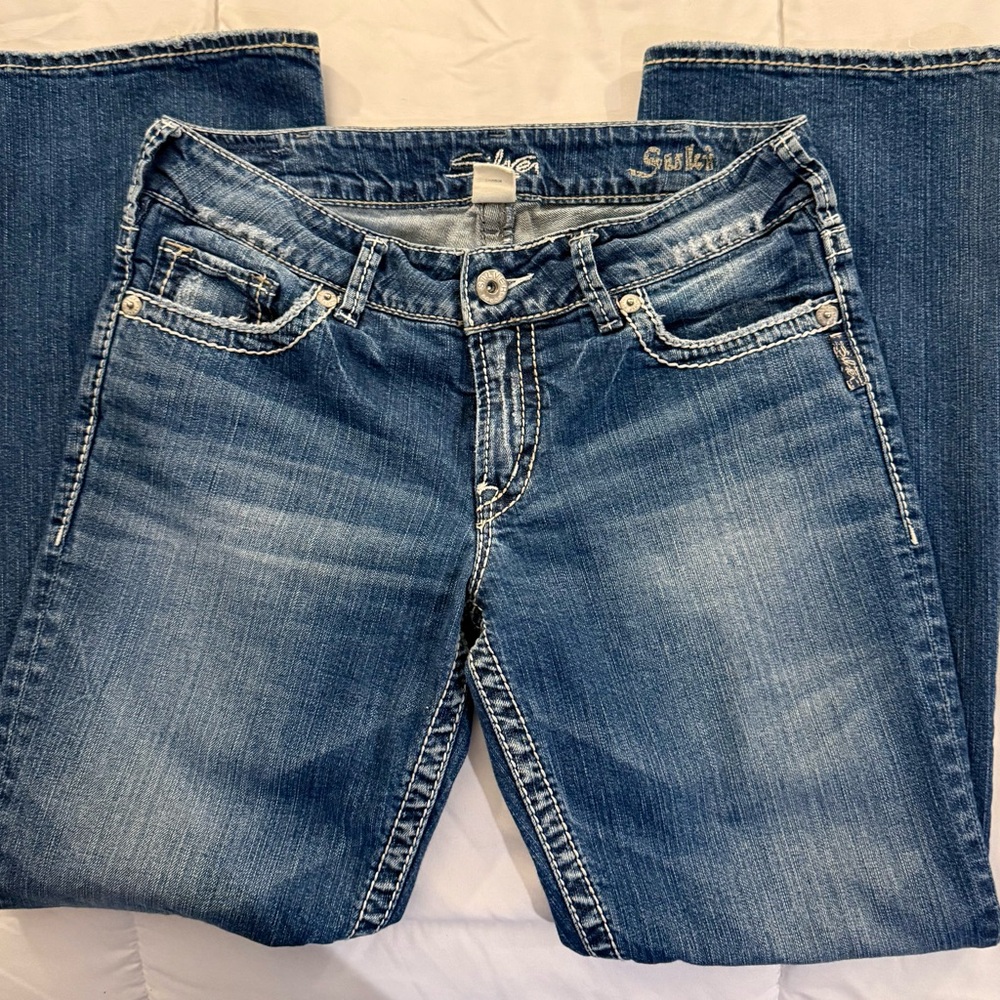 Silver Jeans Classic Blue Straight Leg Denim Size 30